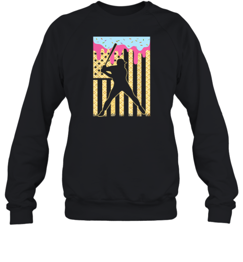 Baseball Ice Cream Drip Sweatshirt