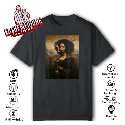 Black Mona Lisa African American Black History Month T Shirt
