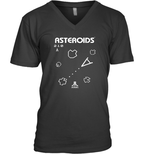 Atari Asteroids V Neck T Shirt