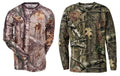 Mens Camouflage Jungle Camo Real Tree Forest Print Long Sleeved T Shirt Top