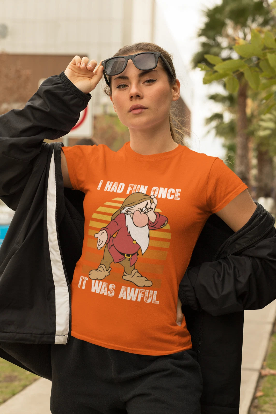 Grumpy Dwarf Halloween T-shirt,disney Retro Funny Cartoon Halloween Party Top.