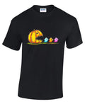 Halloween Pacman Printed T-shirt Gildan Heavy Cotton Black Pacman Pumpkin Ghosts