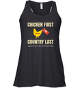 Chicken First Country Last Shirt Trump Taco Racerback Tank