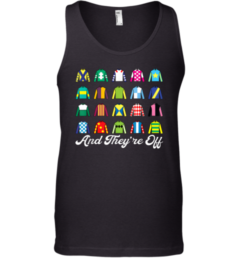 And They039Re Off Horse Racing Derby Day Funny Silks Jockey Tank Top
