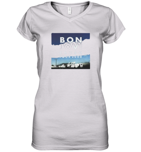 Bon Jovi Crush 2000 Tour Women039S V Neck T Shirt