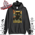 Cat Bruh Meme Japanese Anime Hoodie