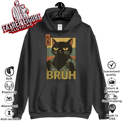 Cat Bruh Meme Japanese Anime Hoodie