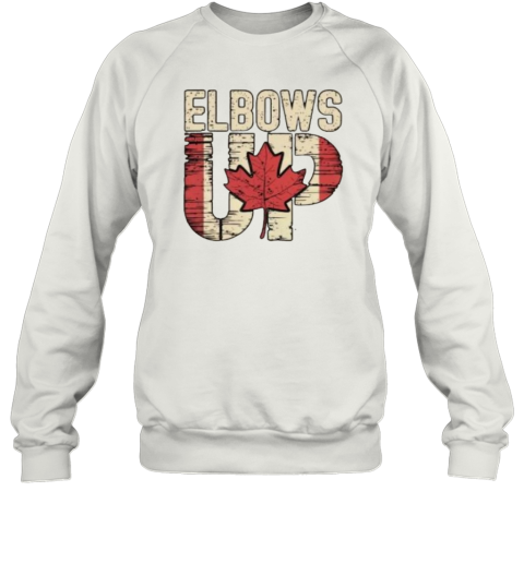 Canadian Hockey Culture Proud Canadian Elbows Up Sweatshirt