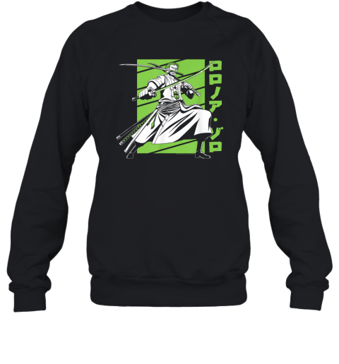 Anime White And Green Roronoa Zoro Sweatshirt