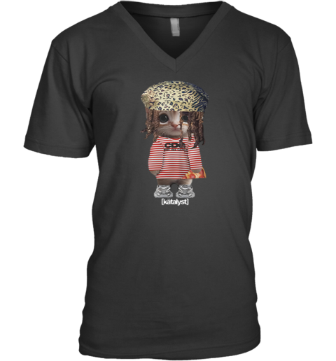 Cheromani Kitty V Neck T Shirt