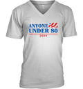 Anyone Under 80 2024 Election Funny Anti Biden V Neck T Shirt