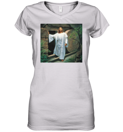 Do You Believe In The Resurrection Of Jesus Women039S V Neck T Shirt