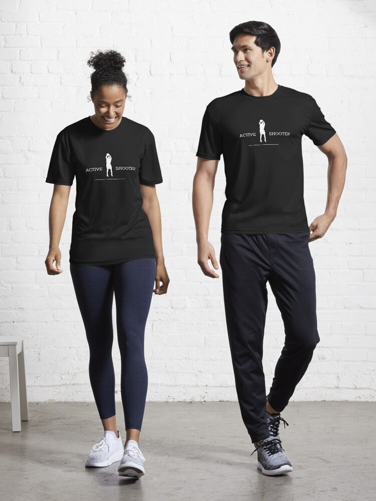 Active Shooter Basketball Active T Shirt T Shirt Comfort Fit Hot Right Now