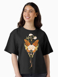 Tattoo Butterfly Peonies Boxy T Shirt T Shirt Comfort Fit Gift Ready