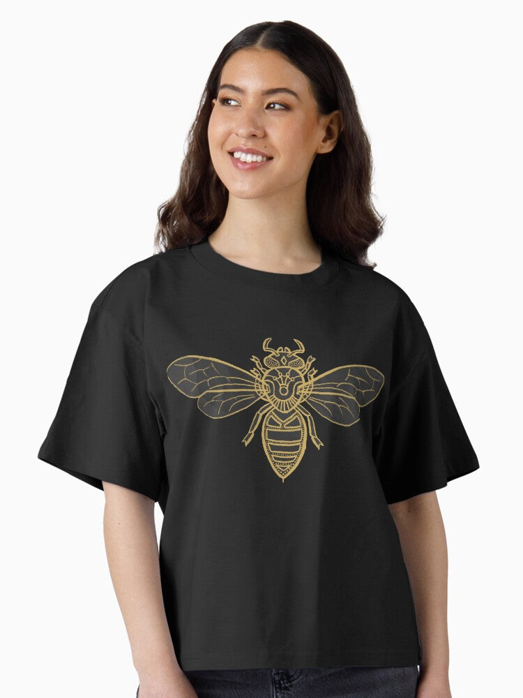 Mandala Bees Boxy T Shirt T Shirt Premium Print Everyday Wear