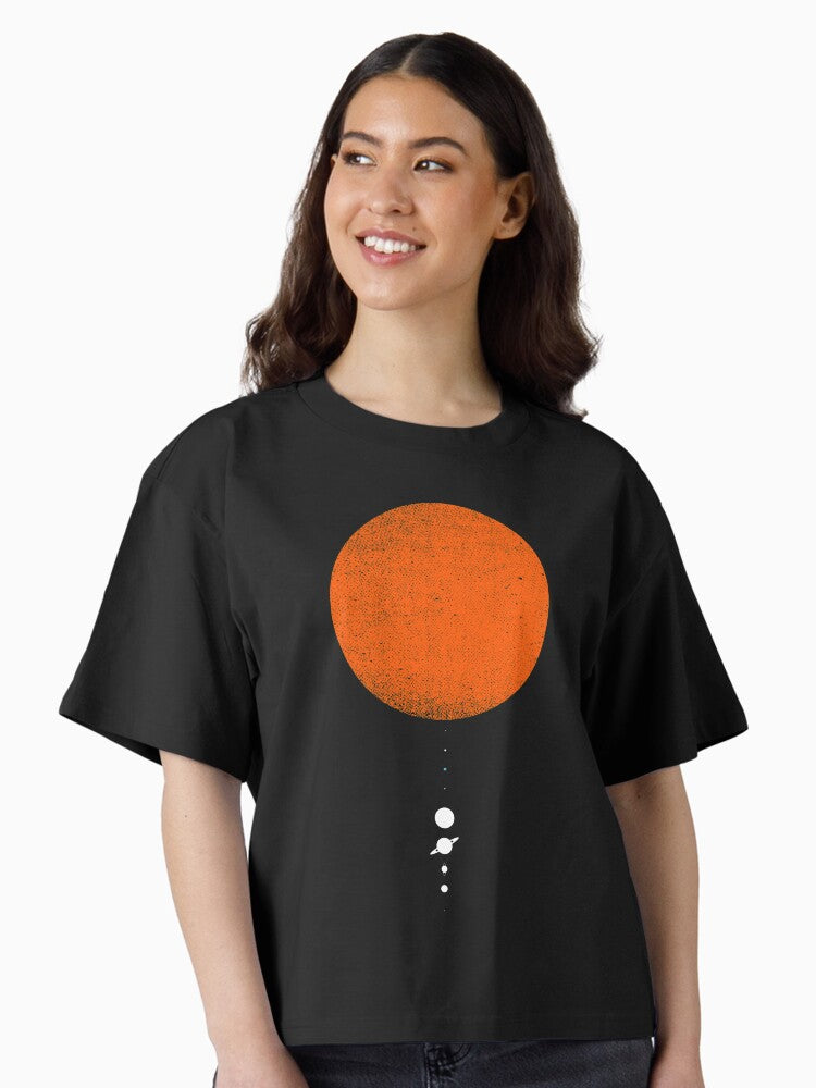 Minimal Solar System Boxy T Shirt T Shirt Aesthetic Fit Daily Comfort Wear