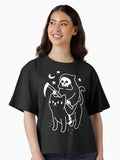 Death Rides A Black Cat Boxy T Shirt T Shirt Viral TikTok Find Everyday Wear