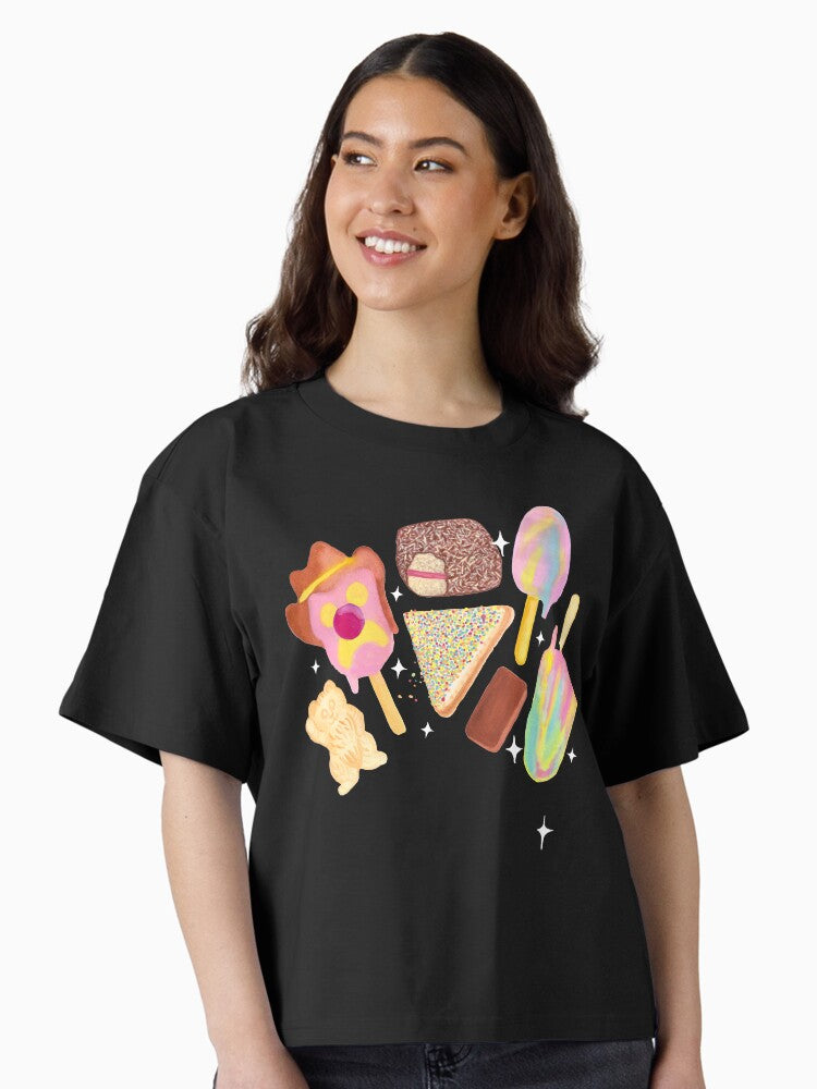 Aussie Treats Cosmic Boxy T Shirt T Shirt Comfort Fit Best Seller Look