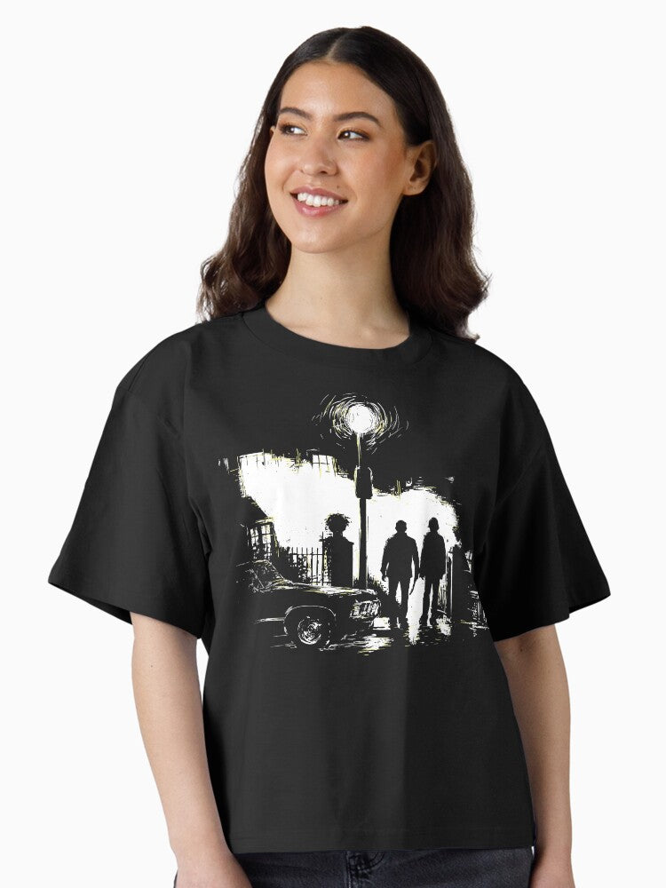 The Hunters Supernatural No Text Boxy T Shirt T Shirt High Search Demand Gift Ready