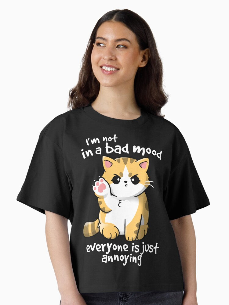 cat bad mood Boxy T Shirt T Shirt Trending US Best Seller Look