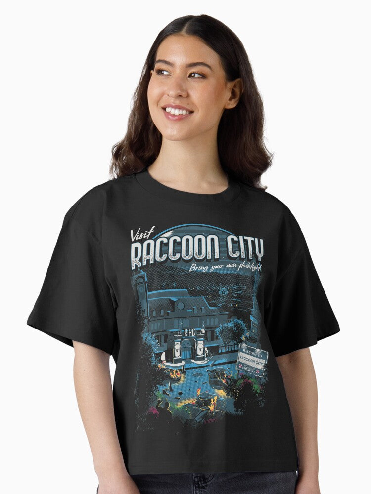 Visit Raccoon City Boxy T Shirt T Shirt Trending US Fan Favorite