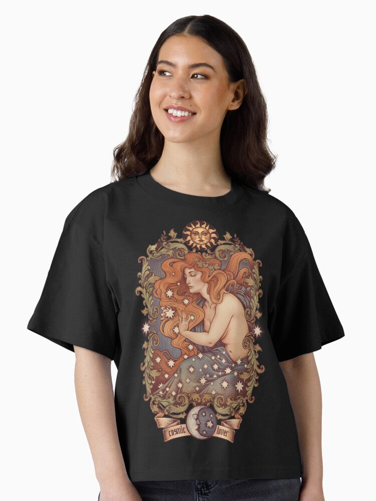 COSMIC LOVER Color version Boxy T Shirt T Shirt Premium Print US Top Pick