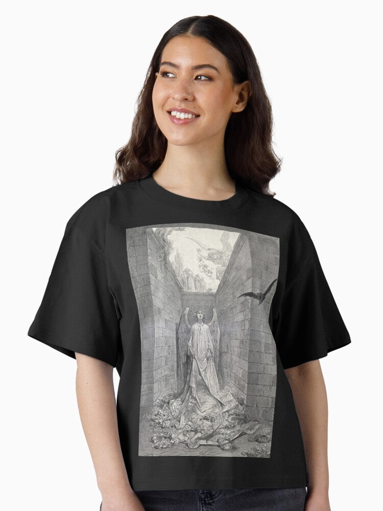 The Raven Edgar Allan Poe Gustave Dore Boxy T Shirt T Shirt Premium Print Fan Favorite