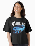 drift muscle car 7th gen COYOTE s650 grabber Blue Mustang GT 5 0L V8 rtr Boxy T Shirt T Shirt Premium Print Everyday Wea