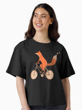 Fox Bicycle Boxy T Shirt T Shirt Trending US US Top Pick
