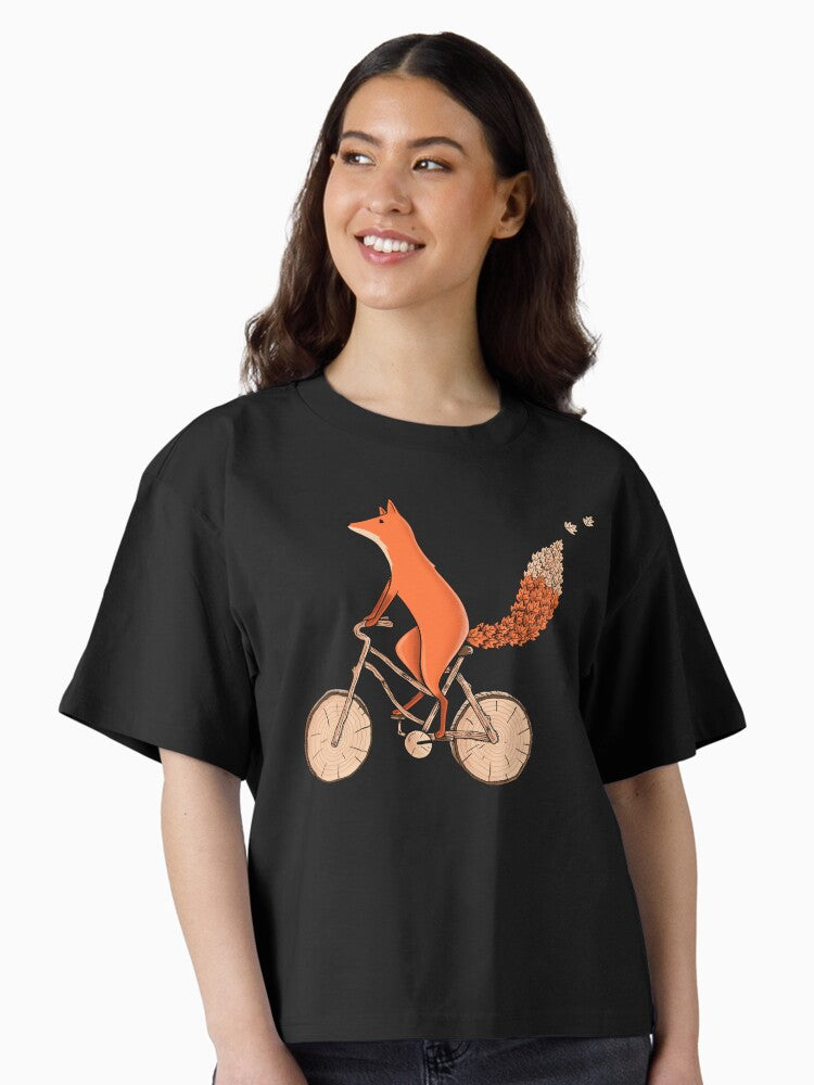 Fox Bicycle Boxy T Shirt T Shirt Trending US US Top Pick