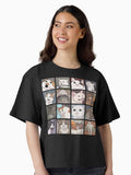 Meme Cats 2 0 Boxy T Shirt T Shirt Streetwear Style Hot Right Now