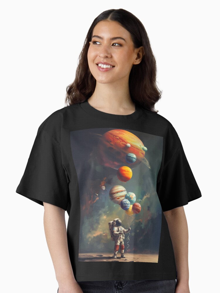 Space Balloons Boxy T Shirt T Shirt Comfort Fit Gift Ready
