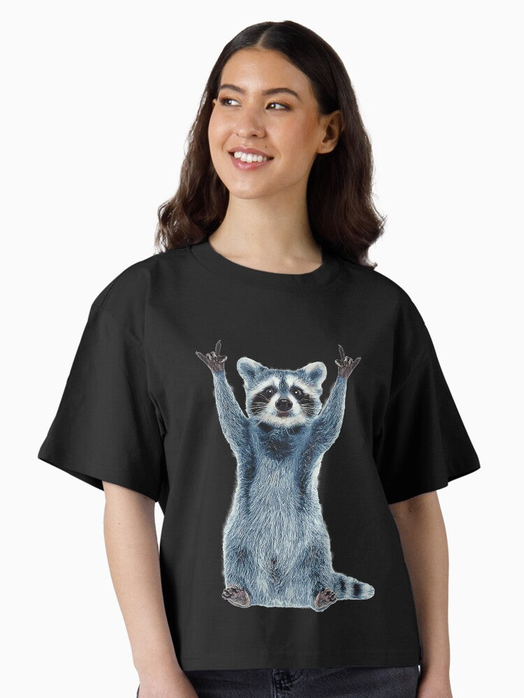 Raccoon Shirt Cool Nature Raccoon Tee Cute Raccoon Classic Boxy T Shirt T Shirt Streetwear Style Everyday Wear