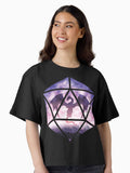 Purple Sky Dragon D20 Boxy T Shirt T Shirt Trending US Everyday Wear