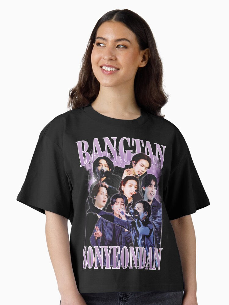 Bangtan Sonyeondan Retro BTS Boxy T Shirt T Shirt Viral TikTok Find US Top Pick