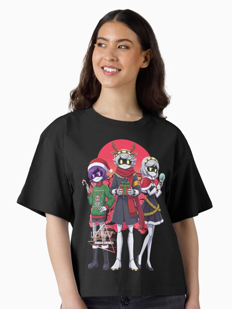 Murder Drones Retro Uzi x N x V Christmas Boxy T Shirt T Shirt High Search Demand Fan Favorite