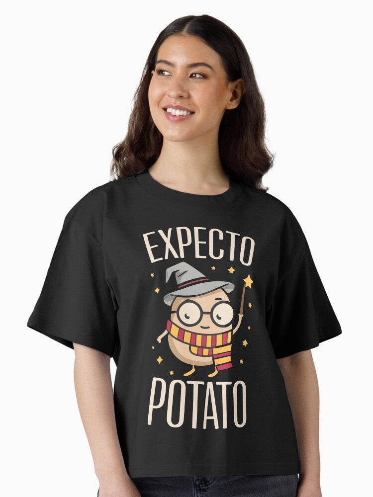Expecto Potato Wizard Funny Boxy T Shirt T Shirt Viral TikTok Find Fan Favorite