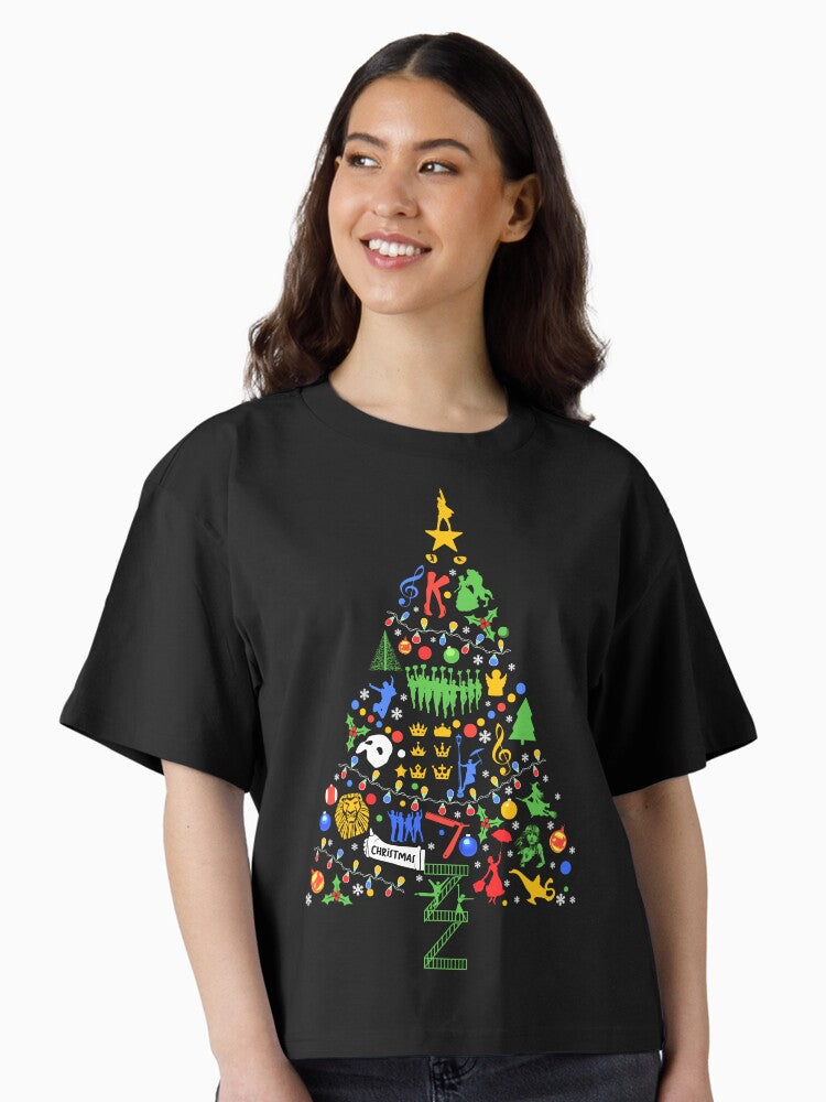 Broadway Christmas Boxy T Shirt T Shirt Premium Print Fan Favorite