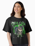 Copy of Spinning Cat OIIA OIIA Electric Funny Meme Cat Meme Inspired Design Boxy T Shirt T Shirt Trending US Best Seller