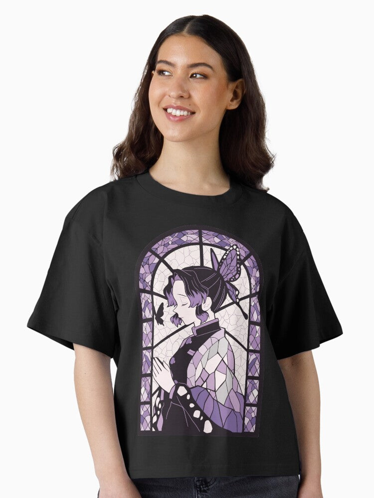 Stained Glass Insect Slayer Boxy T Shirt T Shirt Premium Print Everyday Wear