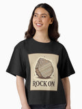 Rock On Boxy T-shirt | Trendy Graphic Tee | Casual Unisex T-shirt