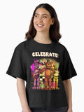 8K FNAF Celebrate Boxy T Shirt T Shirt Streetwear Style US Top Pick