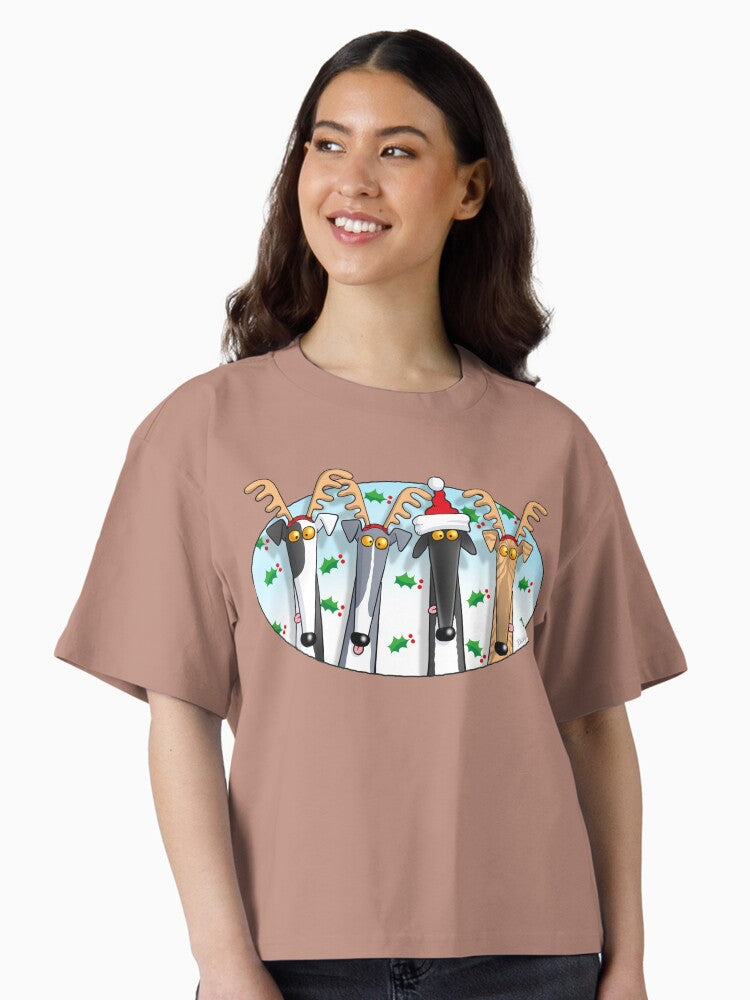 Greyhound Antlers assorted Boxy T Shirt T Shirt Comfort Fit Gift Ready