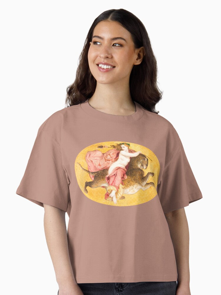 BACCHANTE ON A PANTHER Maenad Carrying a Thyrsus Boxy T Shirt T Shirt Viral TikTok Find Hot Right Now