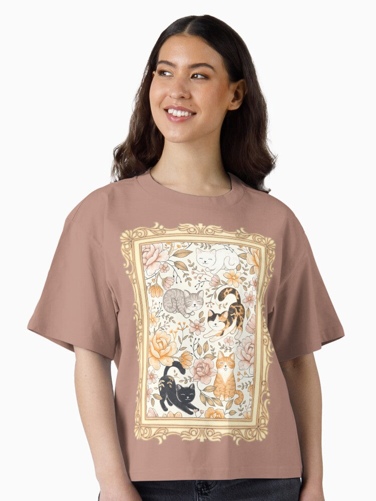 Cottage Cat Coquette in Ginger Orange Boxy T Shirt T Shirt Viral TikTok Find Best Seller Look