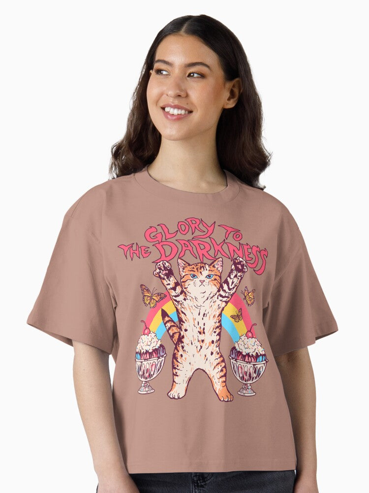 Glory To The Darkness Boxy T Shirt T Shirt Premium Print Best Seller Look