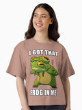 i got that frog in me funny frog meme costume art Boxy T Shirt T Shirt Viral TikTok Find US Top Pick