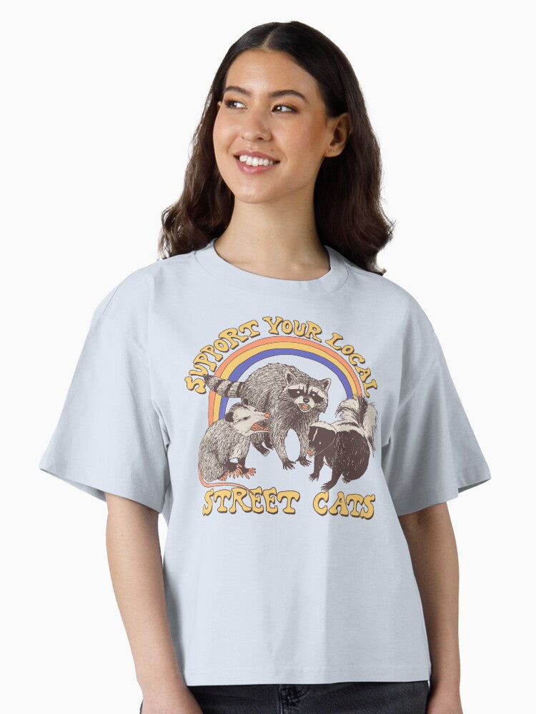 Street Cats Boxy T Shirt T Shirt Premium Print Fan Favorite