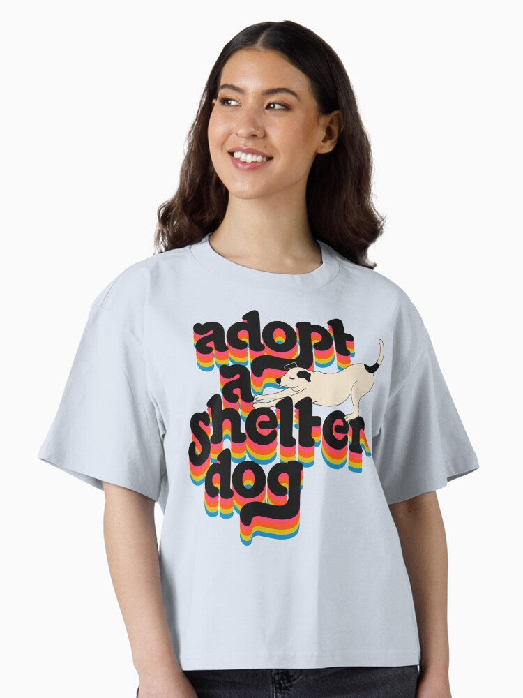 Adopt a shelter dog Boxy T Shirt T Shirt Comfort Fit Everyday Wear