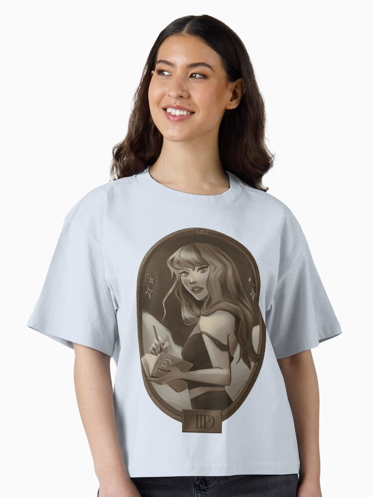 Tortured Poet Sepia Boxy T Shirt T Shirt Comfort Fit Hot Right Now